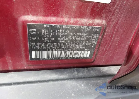 2012 Subaru Outback 3.6R Limited from USA, damaged, VIN 4S4BRDKCXC2246183